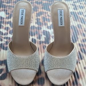 Steve Madden crystal studded heels